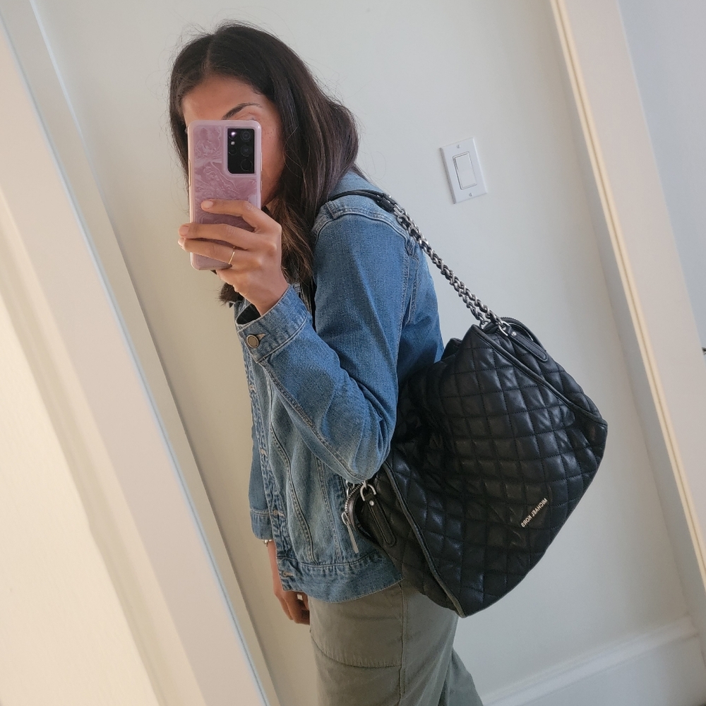 Michael Kors black quilted leather shoulder satchel - Picture 13 of 14